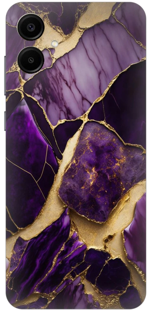 Marble Black-Purple Case θήκη για Samsung Galaxy A06 4G