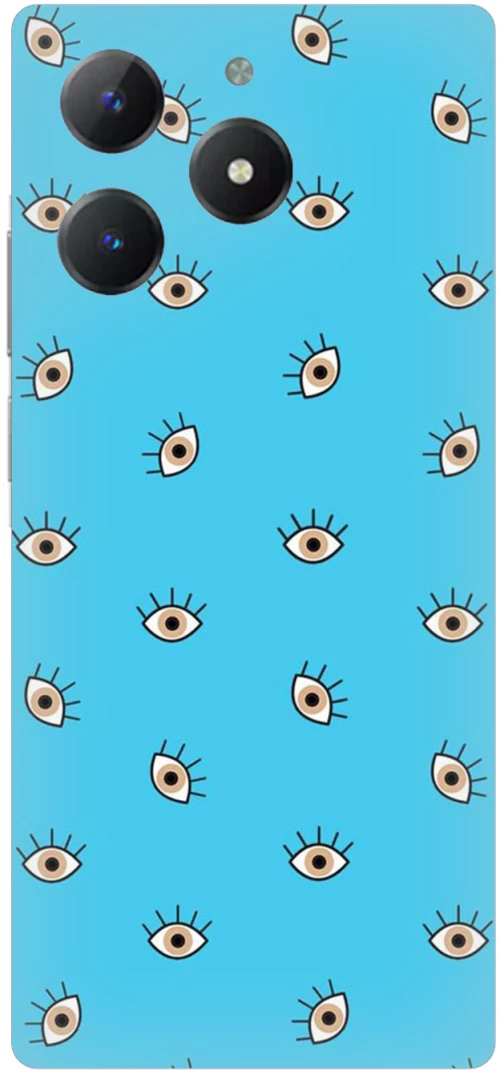 Eyes in Blue Silicone Case θήκη για Realme C61 4G