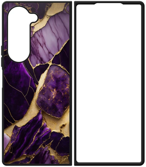 Marble Black-Purple Θήκη για Samsung Galaxy Z Fold 5