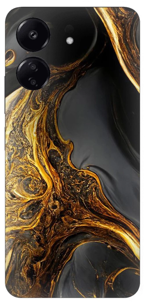 Marble Black-Gold Θήκη για Xiaomi Redmi 13C 4G