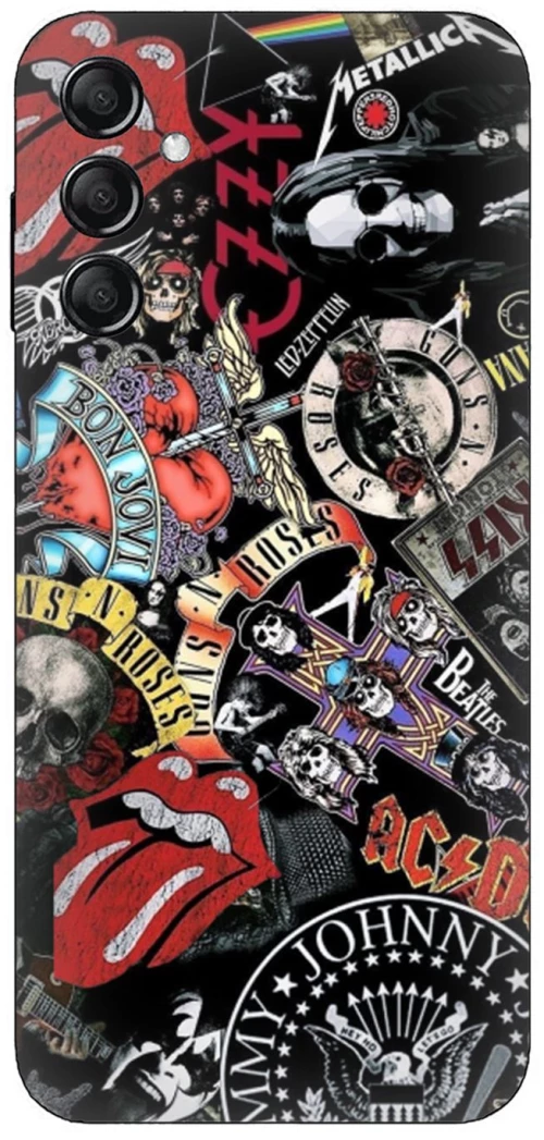 Rock Bands Silicone Case θήκη για Samsung Galaxy M34 5G