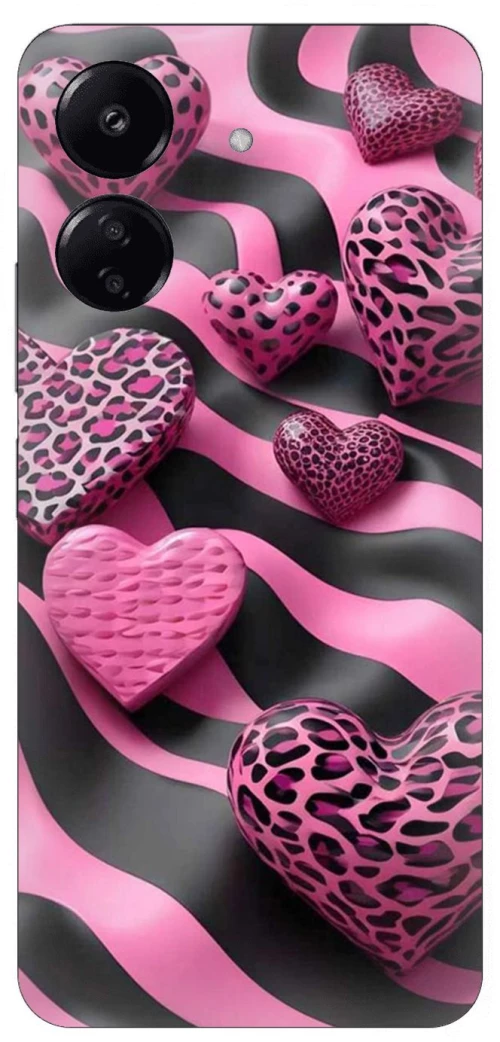 Leopard Hearts Θήκη για Xiaomi Redmi 13C 4G