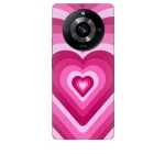 Hearts pink Custom Glossy Silicone Case θήκη για Realme 11 Pro 5G/11 Pro Plus 5G