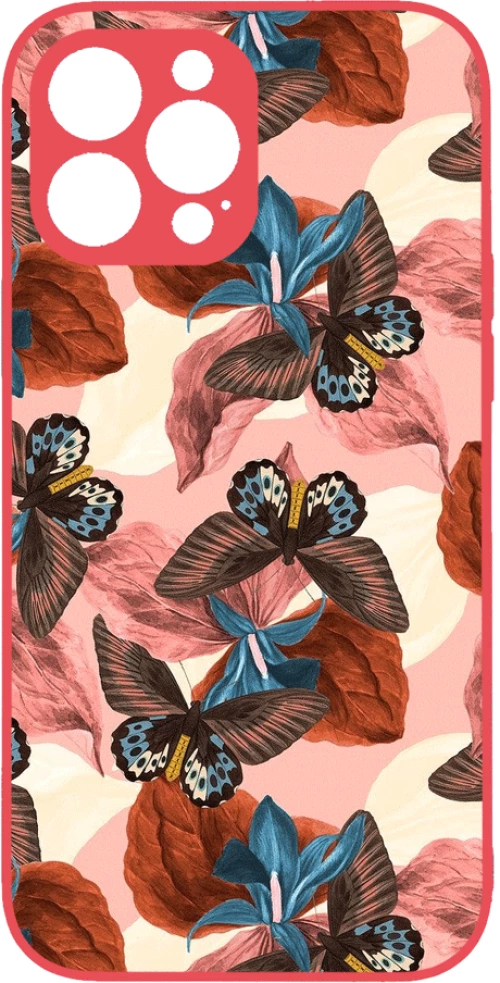 BUTTERFLY Premium Protective Hard Case hot pink Θήκη για Iphone 13 pro max