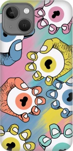 Colored Eyes Silicone Case Θήκη για iPhone 14 plus