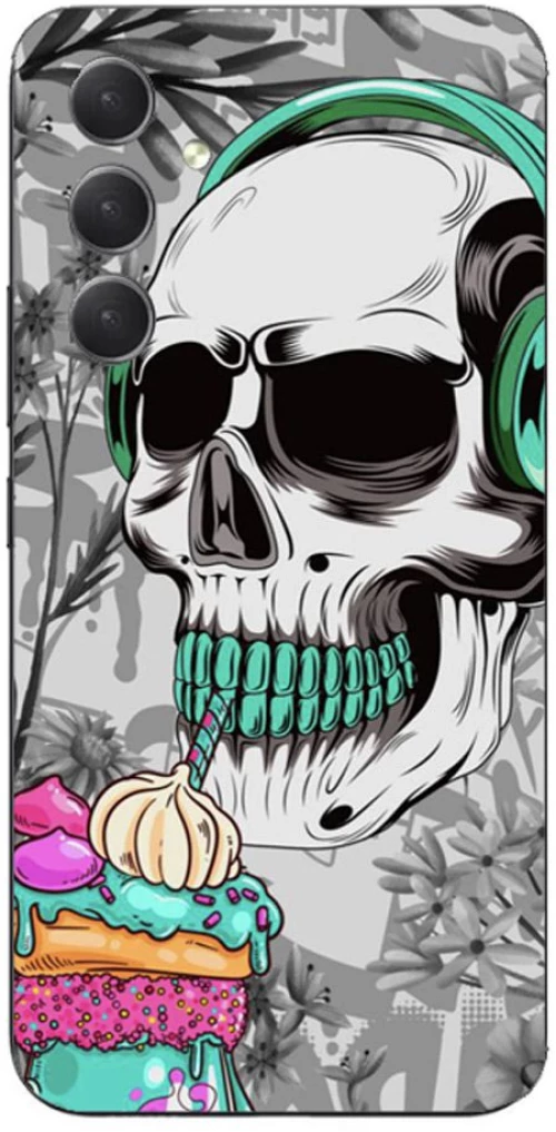 Skull Silicone Case θήκη για Samsung Galaxy A54 5g white