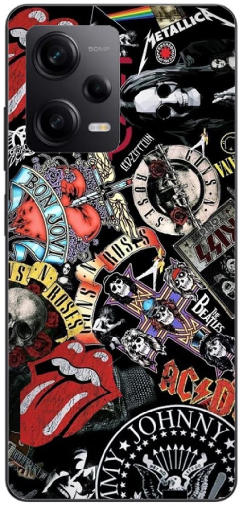 Rock Bands Silicone Case θήκη για Xiaomi Redmi note 12