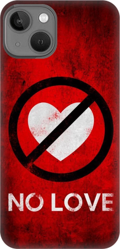 no love Silicone case Θήκη για Iphone 14 red