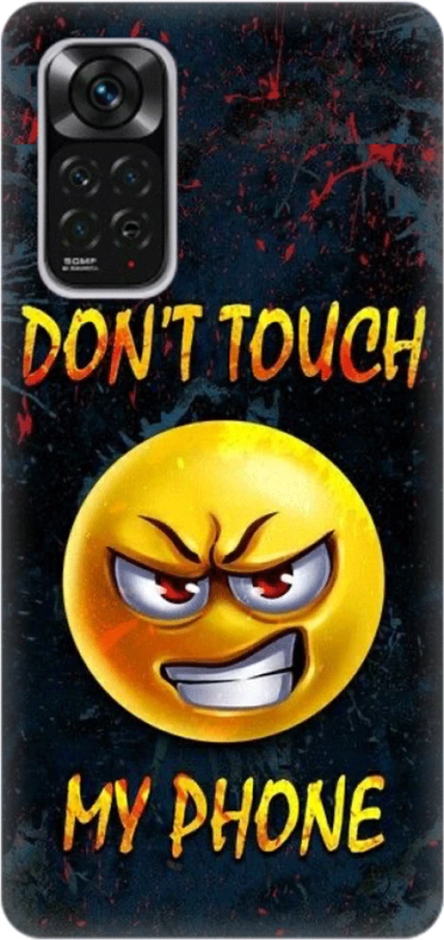 don't touch my phone emoji Silicone case Θήκη για XIAOMI Redmi NOTE 11 Pro / Note 11 Pro 5G yellow