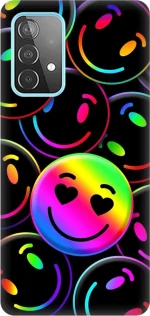 emoji heart Silicone case Θήκη για Samsung Galaxy A33 5G black