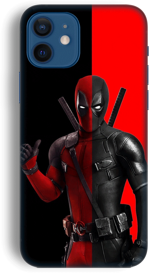 wade wilson Silicone case Θήκη για iPhone 11 red-black