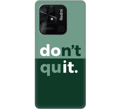 don't quit Silicone case Θήκη για Xiaomi Redmi 10C green