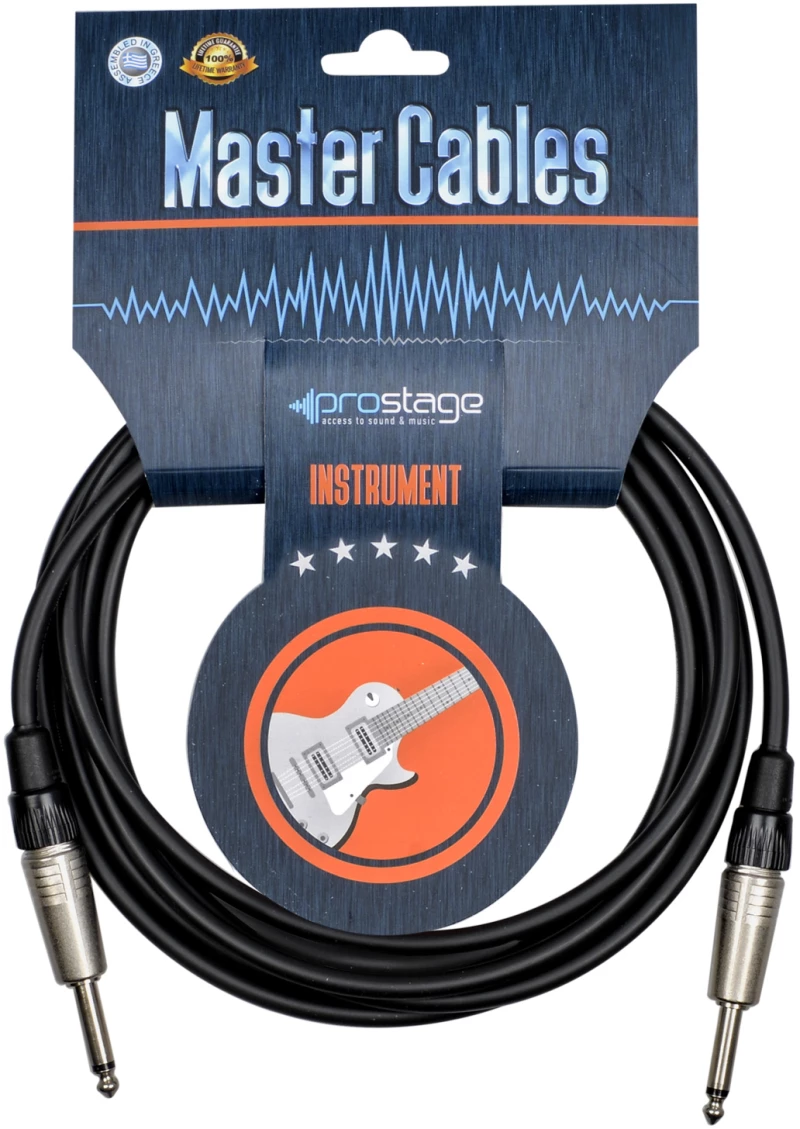 Prostage TM-03 - Επαγγελματικό καλώδιο Jack 1/4 TS - Jack 1/4 TS 3 μέτρα