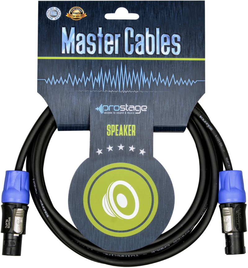 Prostage SPK4-01 - Επαγγελματικό καλώδιο ηχείου 2x4mm Speakon - Speakon 1 μέτρο