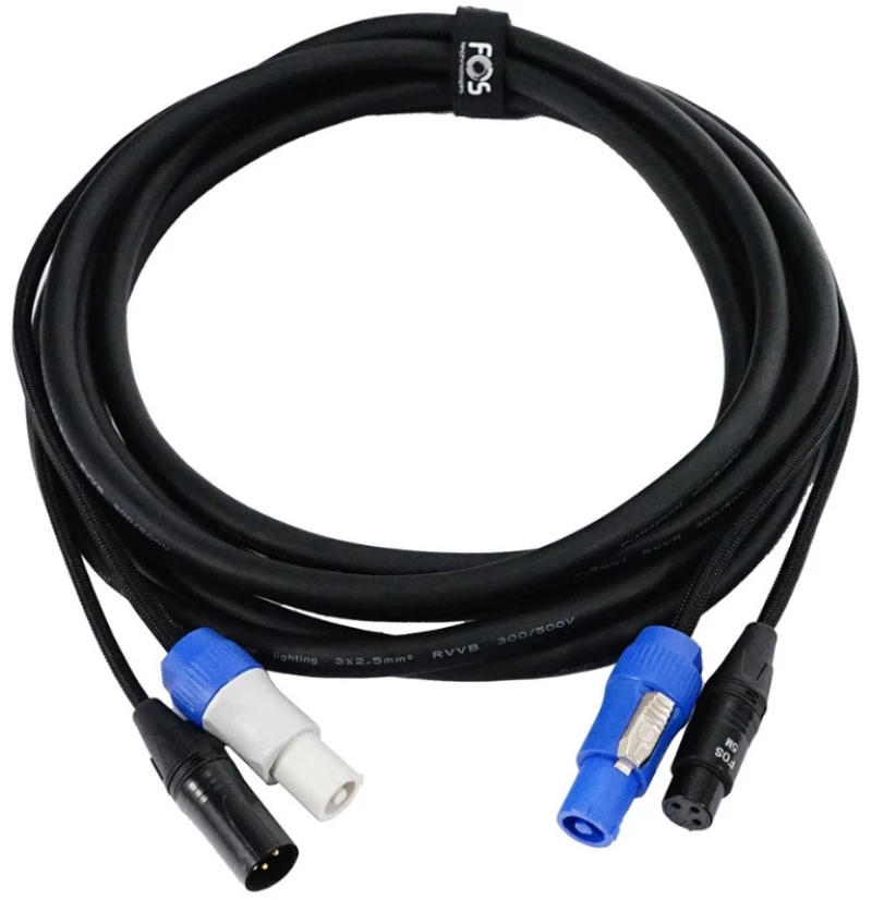 Fos Technologies FC-PDC-5 - Επαγγελματικό καλώδιο PowerCon / DMX 5 μέτρα