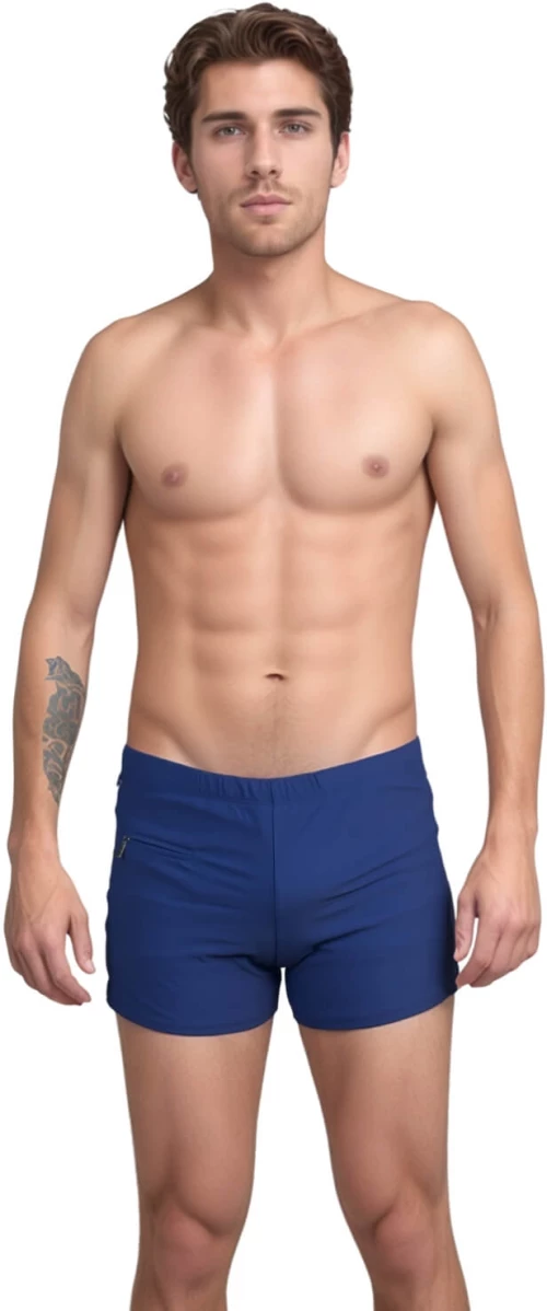 Ανδρικό μαγιό boxer U0536 - ΜΠΛΕ ΣΚΟΥΡΟ