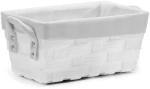 Καλάθι Αποθήκευσης Λευκό Polyester 33x21x16cm - -