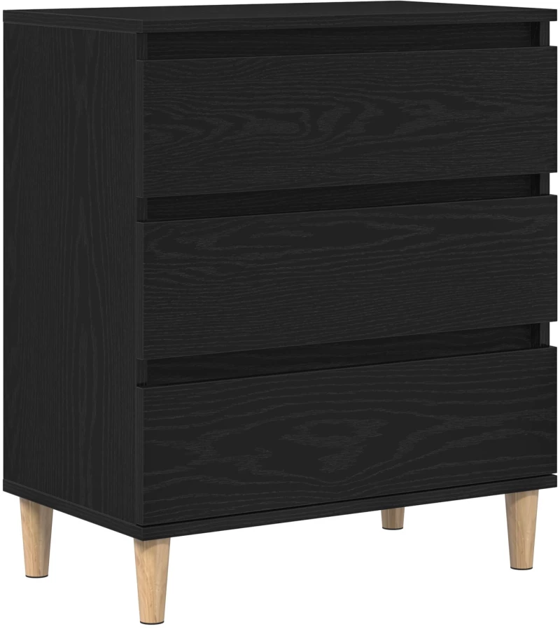 vidaXL Μπουφές Μαύρο Δρυς 60x35x70 εκ Επεξεργασμένο Ξύλο