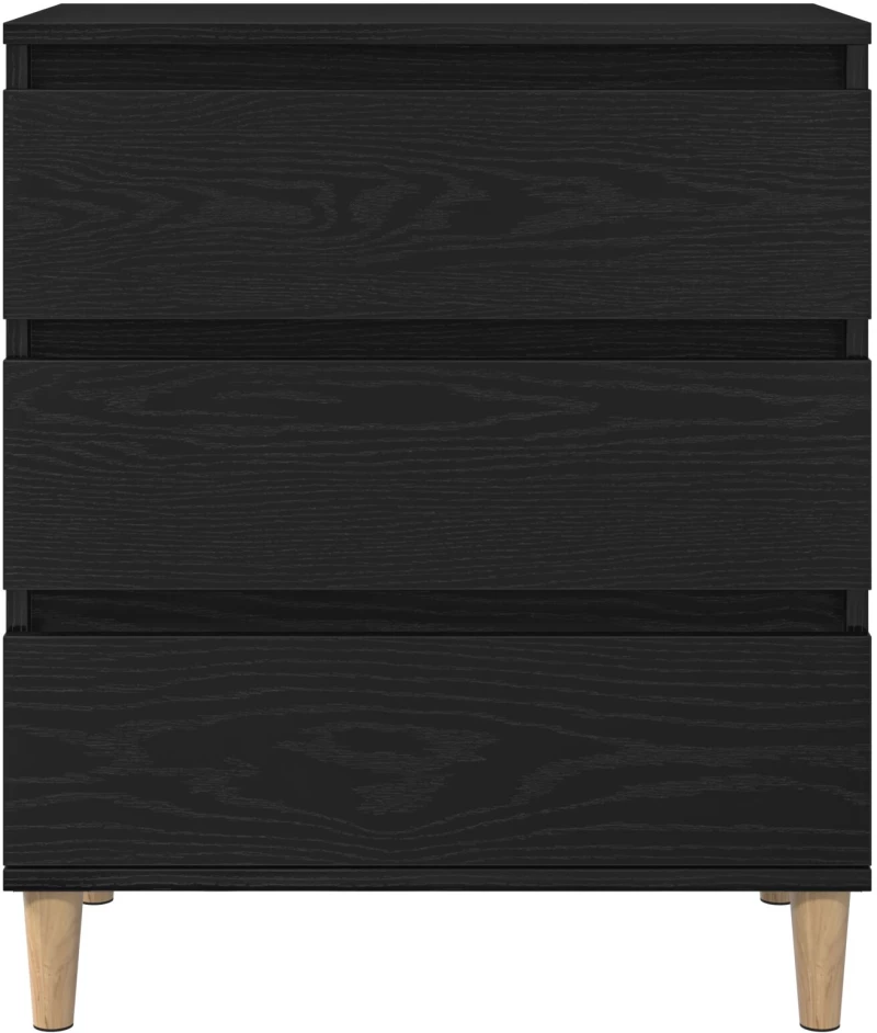 vidaXL Μπουφές Μαύρο Δρυς 60x35x70 εκ Επεξεργασμένο Ξύλο