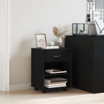 vidaXL Κυλιόμενος Ντουλάπι Μαύρη Δρυς 46x36x59 εκ Επεξεργασμένο Ξύλο