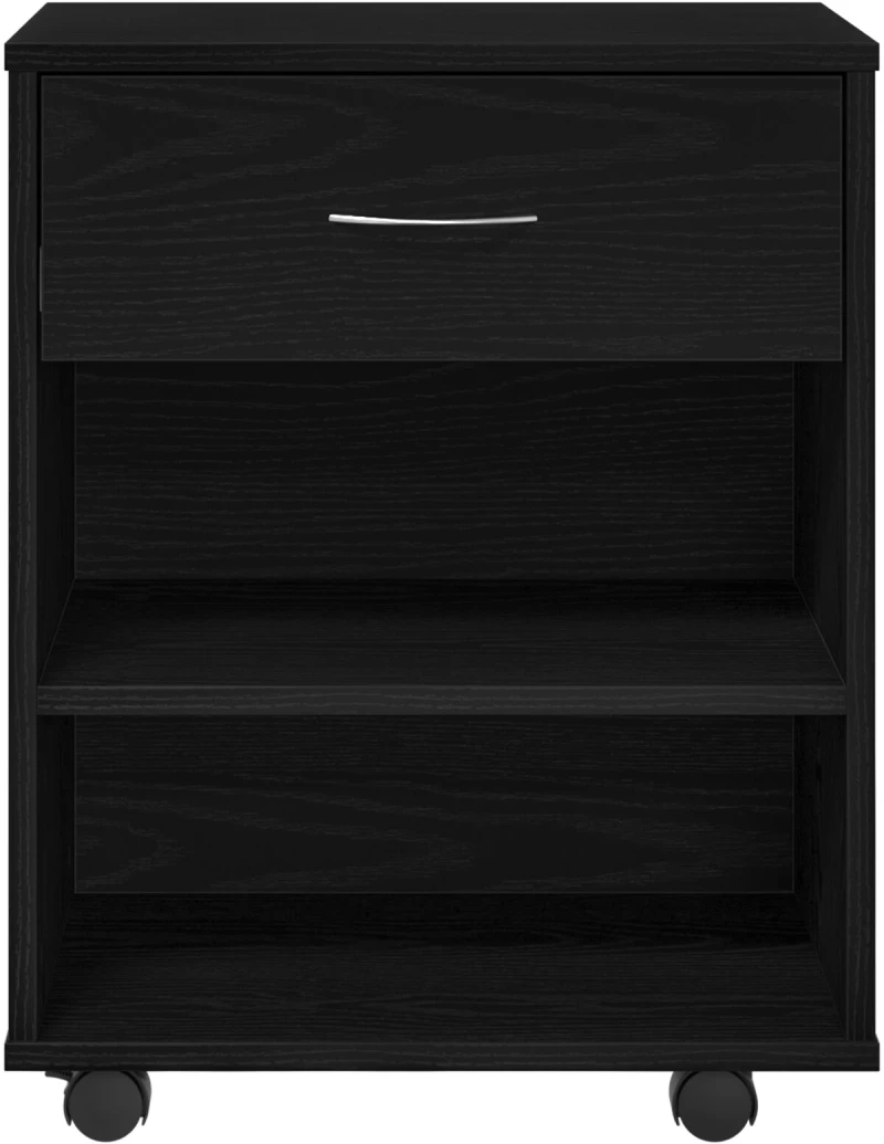 vidaXL Κυλιόμενος Ντουλάπι Μαύρη Δρυς 46x36x59 εκ Επεξεργασμένο Ξύλο