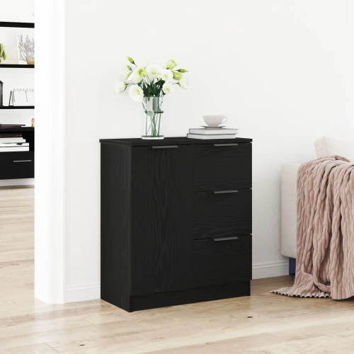 vidaXL Μαύρος Διπλωμένος Μπουφές 60x30x70 εκ. Κατασκευασμένος από Επεξεργασμένο Ξύλο