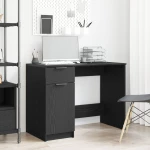 vidaXL Μαύρο Γραφείο Σαρκαστική - 100x50x75 εκ - Κατασκευασμένο από Επεξεργασμένο ξύλο