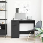 vidaXL Μαύρο Γραφείο Σαρκαστική - 100x50x75 εκ - Κατασκευασμένο από Επεξεργασμένο ξύλο
