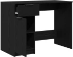 vidaXL Μαύρο Γραφείο Σαρκαστική - 100x50x75 εκ - Κατασκευασμένο από Επεξεργασμένο ξύλο