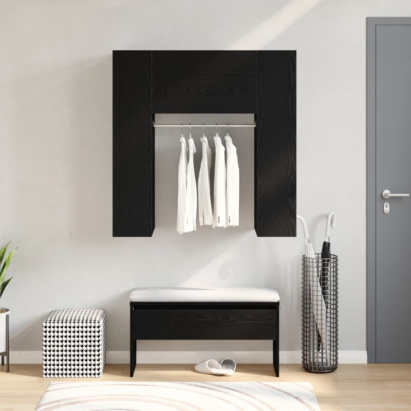 vidaXL Ντουλάπα Χειμώνα Μαύρη Δρυς 97,5x37x99 εκ. Επεξεργασμένο ξύλο