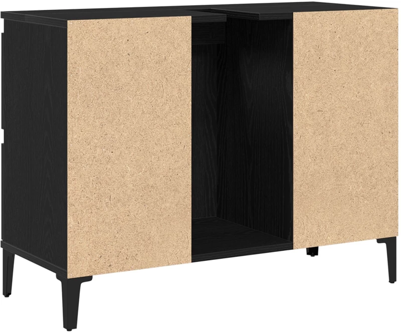 vidaXL Ντουλάπι Νιπτήρος σε Μαύρη Βελανιδιά, 80x33x60 εκ, Επεξεργασμένο Ξύλο