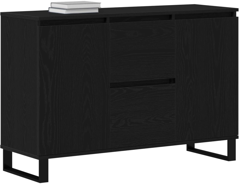 vidaXL Μπουφές Μαύρο Δρυς 104x35x70 εκ Κατασκευασμένο Ξύλο