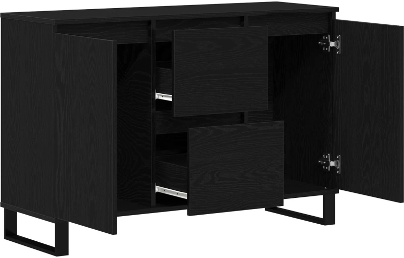 vidaXL Μπουφές Μαύρο Δρυς 104x35x70 εκ Κατασκευασμένο Ξύλο