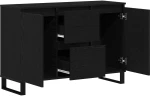 vidaXL Μπουφές Μαύρο Δρυς 104x35x70 εκ Κατασκευασμένο Ξύλο