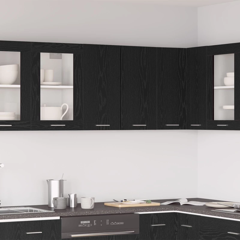 vidaXL Μαύρο Δέντρο Κρεμαστό Ντουλάπι 60x31x60 εκ Φτιαγμένο από Επεξεργασμένο Ξύλο