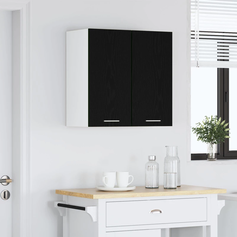 vidaXL Μαύρο Δέντρο Κρεμαστό Ντουλάπι 60x31x60 εκ Φτιαγμένο από Επεξεργασμένο Ξύλο
