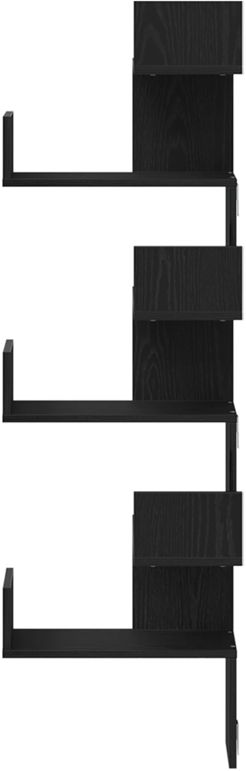 vidaXL Γωνιακό Ράφι Μαύρη Δρυς 45x45x147 εκ. Επεξεργασμένο Ξύλο