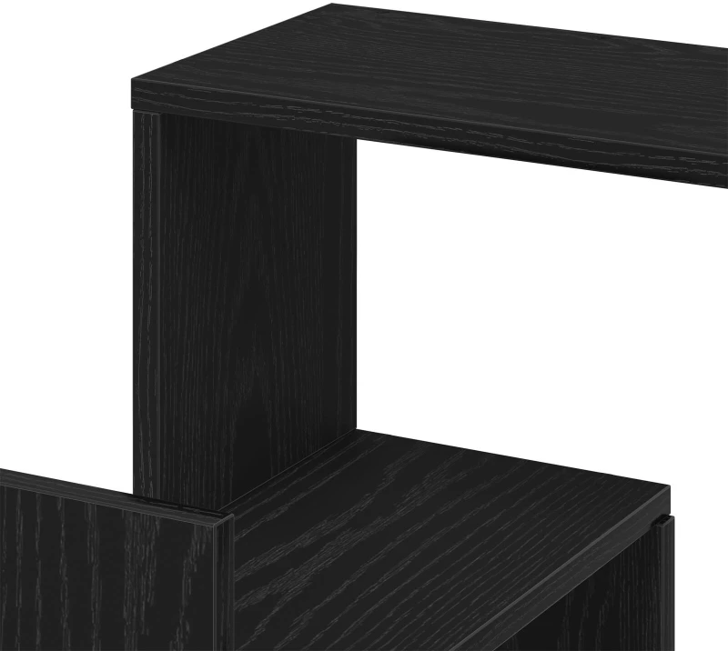 vidaXL Γωνιακό Ράφι Μαύρη Δρυς 45x45x147 εκ. Επεξεργασμένο Ξύλο