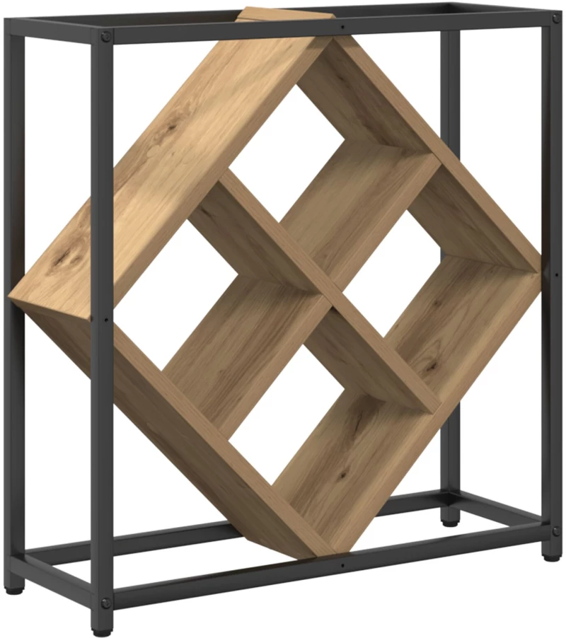 vidaXL Ράφι κρασιών Artisan Oak 51x18x52,5 εκ Επεξεργασμένο ξύλο