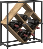 vidaXL Ράφι κρασιών Artisan Oak 51x18x52,5 εκ Επεξεργασμένο ξύλο
