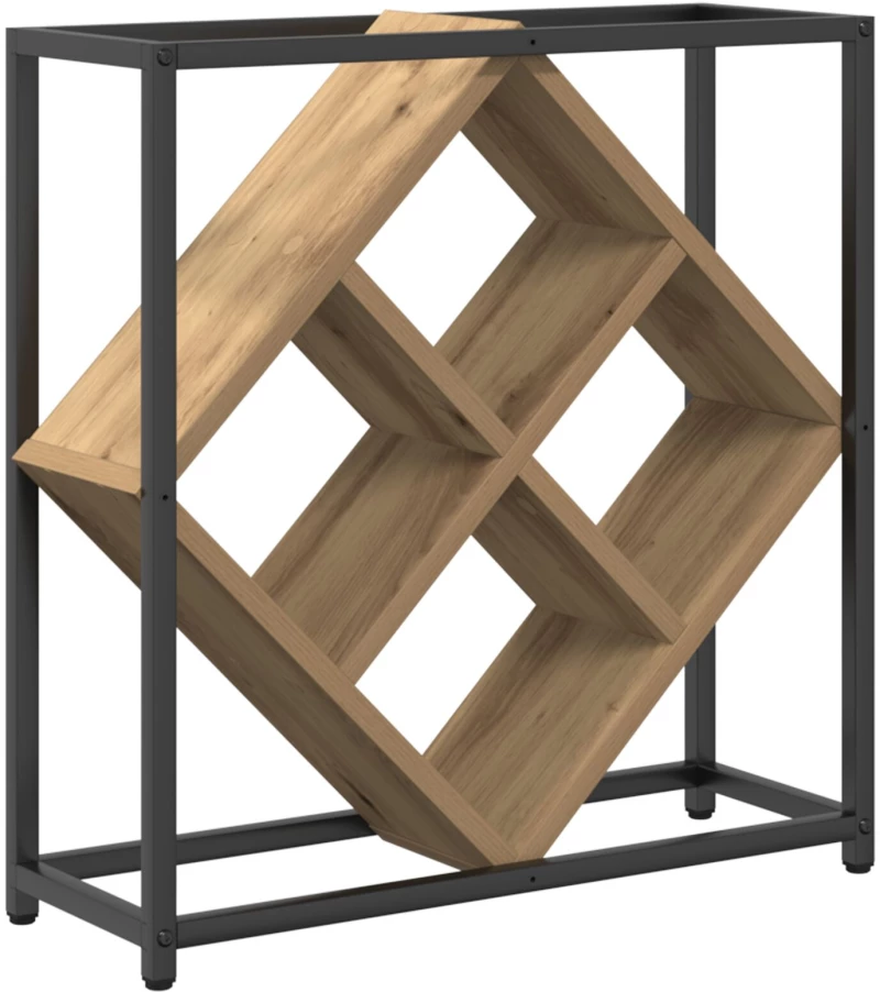 vidaXL Ράφι κρασιών Artisan Oak 51x18x52,5 εκ Επεξεργασμένο ξύλο