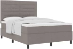 vidaXL Κρεβάτι Box Spring με Στρώμα Ταμπά 140x200 εκ. Ύφασμα