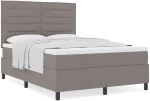 vidaXL Κρεβάτι Box Spring με Στρώμα Ταμπά 140x200 εκ. Ύφασμα
