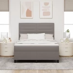vidaXL Κρεβάτι Box Spring με Στρώμα Ταμπά 140x200 εκ. Ύφασμα