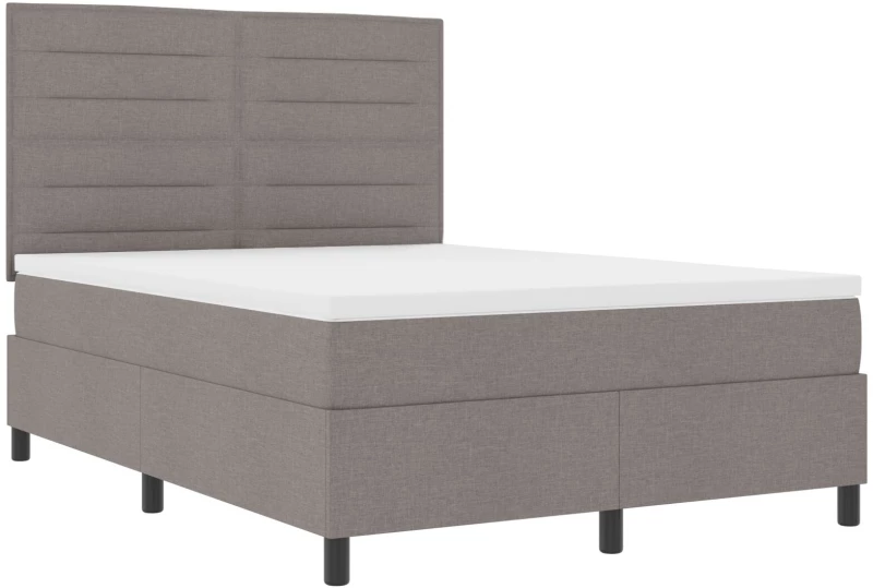 vidaXL Κρεβάτι Box Spring με Στρώμα Ταμπά 140x200 εκ. Ύφασμα