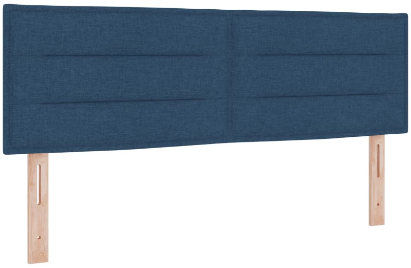 vidaXL Κρεβάτι με Στρώμα Μπλε 140x190 cm Ύφασμα