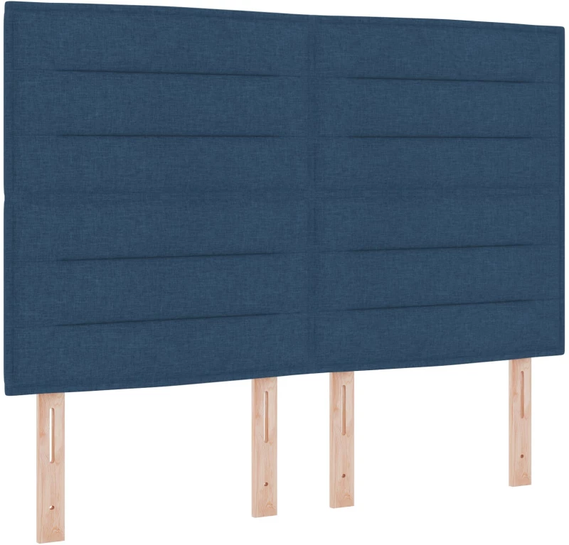 vidaXL Κρεβάτι με Βόλτα και Στρώμα Μπλε 160x200 εκ. Υφασμάτινο