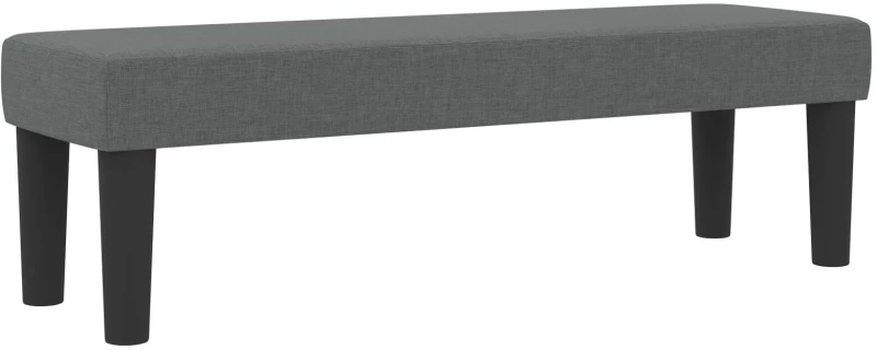 vidaXL Box Spring Κρεβάτι με Στρώμα & Πάγκο Σκούρο Γκρι 180x200 εκ. Ύφασμα