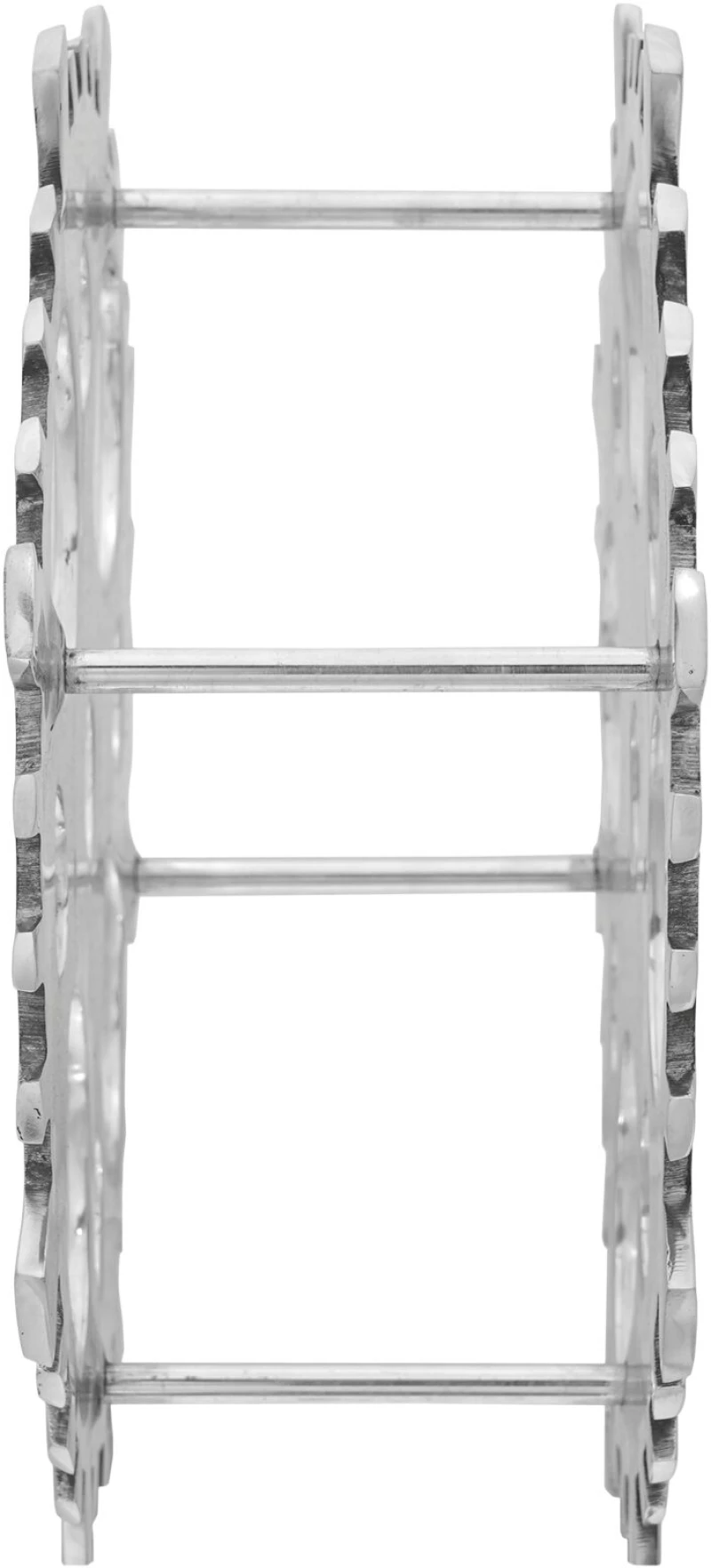 vidaXL Ράφι κρασιού Ασημί 15.4x5.5x15.4 ίντσες Αλουμίνιο