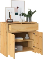vidaXL Μπουφές "DRAMMEN" 79x43x75,5 εκ. Μασίφ Ξύλο Πεύκου